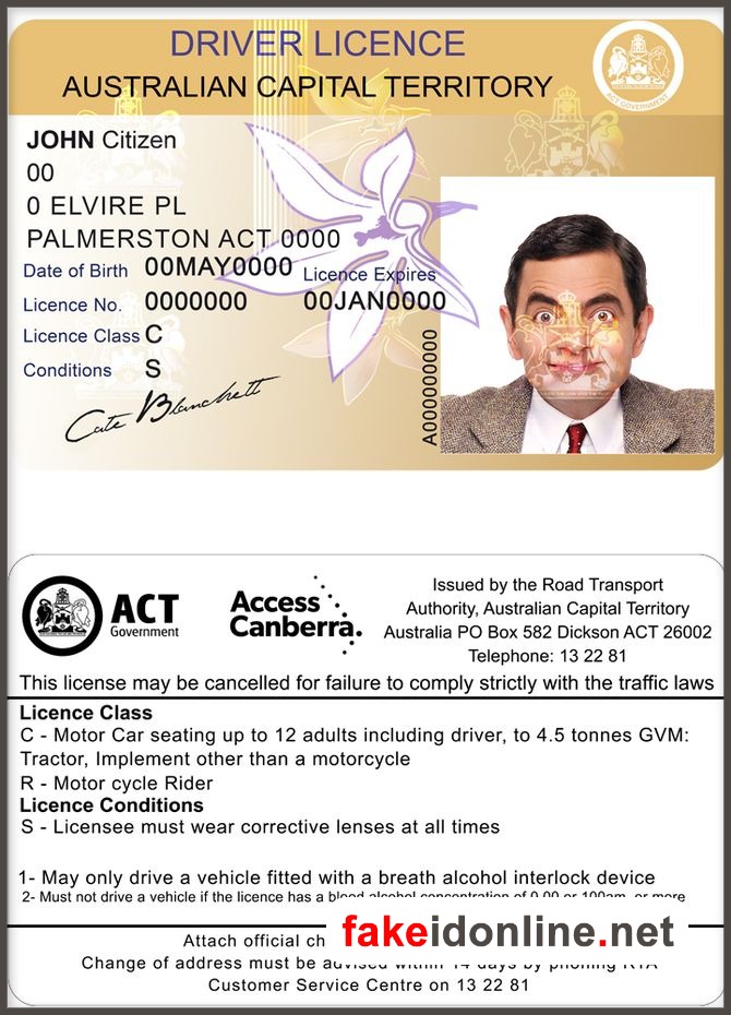 Australia Driver License PSD Template